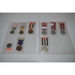 Nine Assorted Medals; St John, Three War Medals, School Attendance Jubilee, etc.