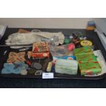 Tray Lot of Small Collectables; Soaps, Gloves, Hull Brewery, Toys, etc.