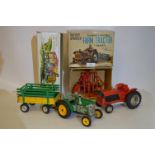 Marx Farm Tractor and a Boxed Tin Plate Tractor