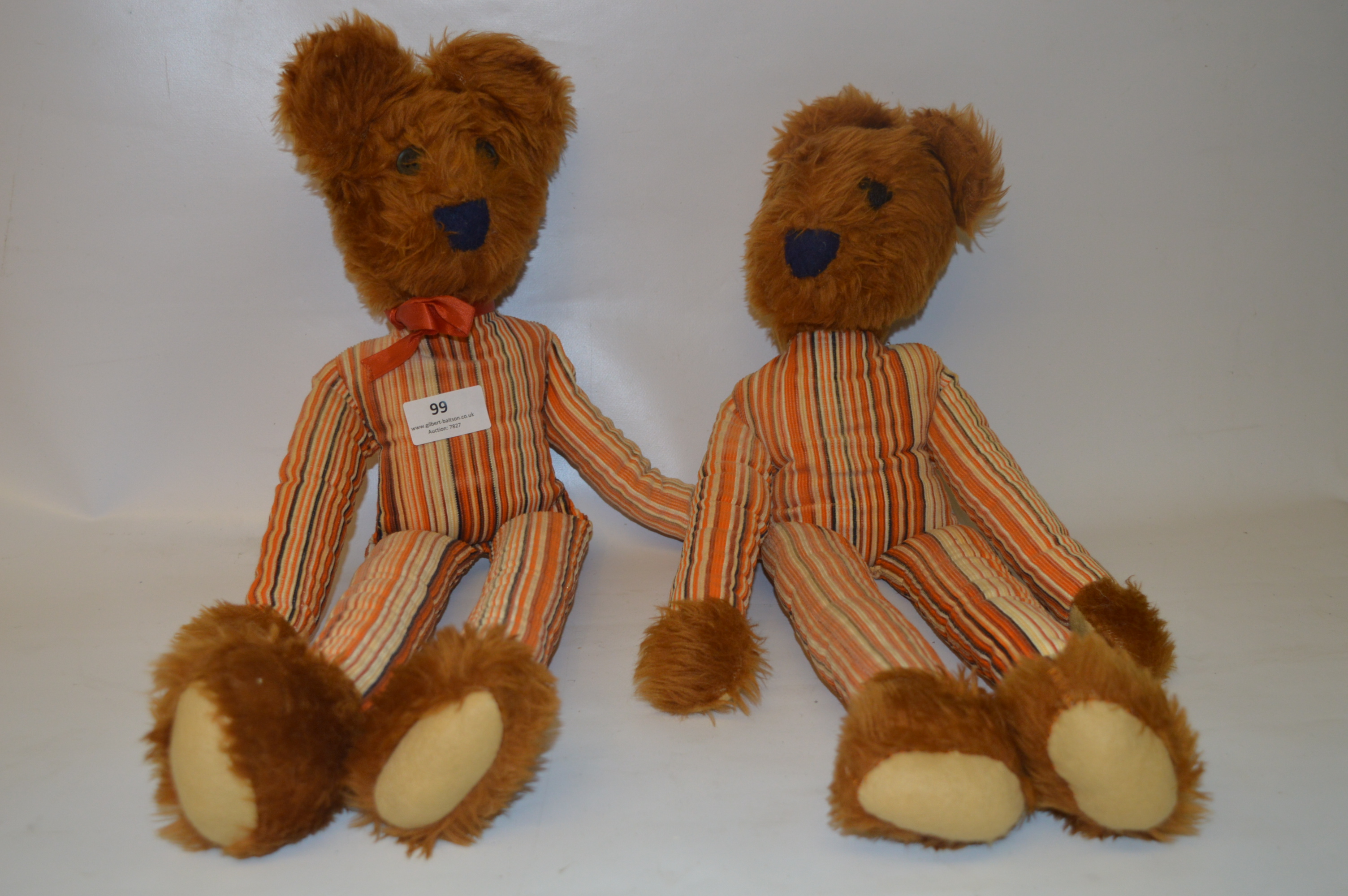 Pair of Cloth Bodied Teddy Bears