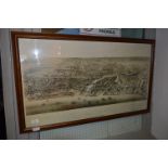 Framed Print "Birdseye View of Hull From the Humber"