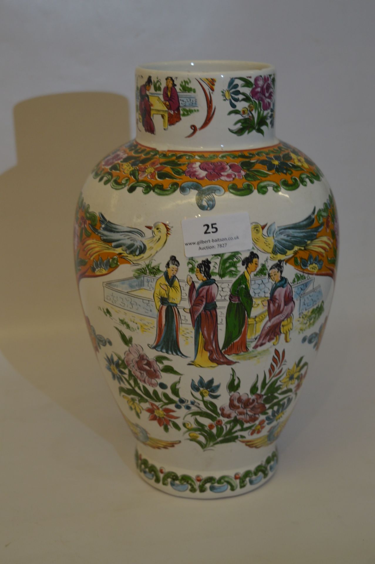 Decorative Japanese Painted Vase