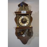 Pendulum Wall Clock with Brass Decoration