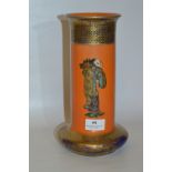 Masons Orange and Gilt Vase Decorated with Japanese Figure