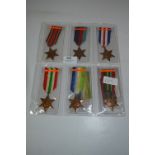 Six WWII Stars Medals