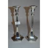 Pair of Tall Hallmarked Silver Candlesticks "Sheffield 1915"