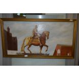 Oil Painting on Canvas "King Billy Statue" by Keith Sutton