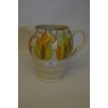 Clarice Cliff Newport Pottery Jug with Leaf & Floral Decoration