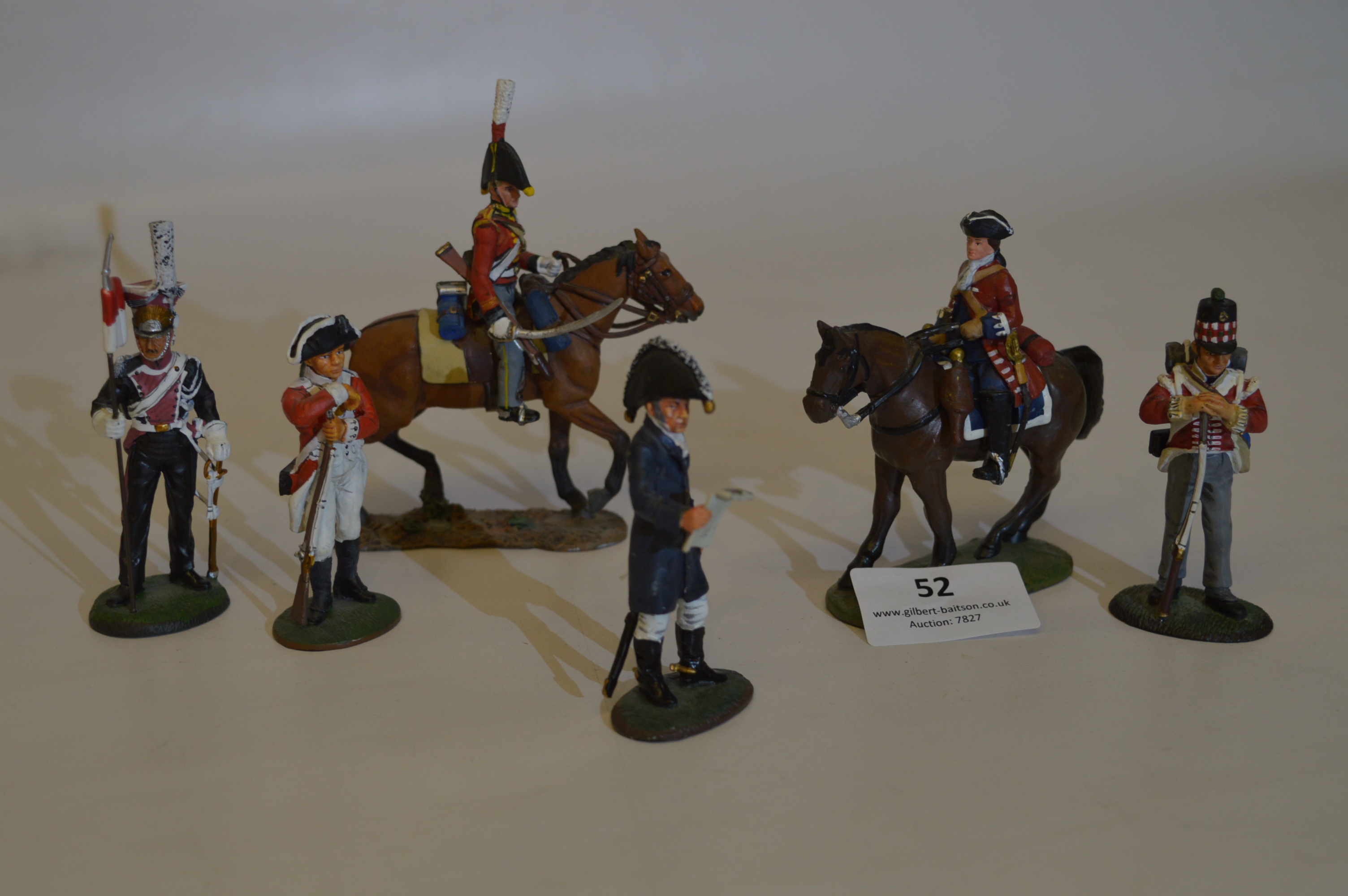 Six Diecast Metal Delprado Collection 18th Century Military