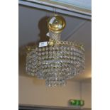 Three Tier Crystal Droplet Ceiling Light