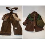 WWII Child's Evacuee Outfit; Jacket, Trousers, Hat, Socks and Shoes