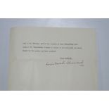 Winston Churchill Signed Letter 1919