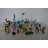 Tray Lot; Collection of Murano Glass Animals