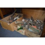 Three Boxes Containing a Large Quantity of Chemists Equipment; Bottles, Pestles, etc.