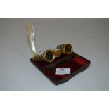 Brass and Mother of Pearl Cased Opera Glasses