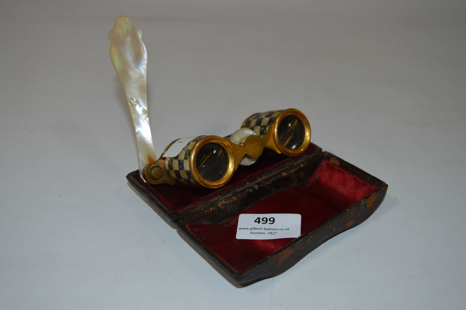 Brass and Mother of Pearl Cased Opera Glasses