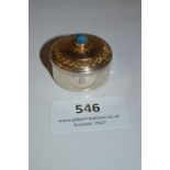 Hallmarked Silver and Gilt Pencil Sharpener "A.B & Sons London 1974"
