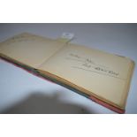 Autograph Album Including Douglas Bader, Harold Abrahams, Various Tennis Players, Stuart Granger,