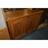 Pitch Pine School Cupboard with Two Doors
