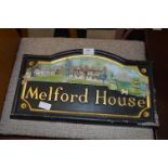 Cast Metal Name Plaque "Melford House"