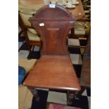 Mahogany Shield Back Hall Chair