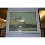Framed Vernon Ward Print "Flying Ducks"