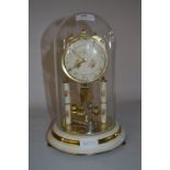 Haller Glass Dome Cased Anniversary Clock