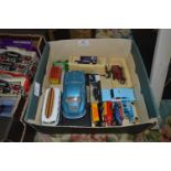 Box Containing Loose Days Gone Diecast Vehicles and a Porsche 356b Coupe