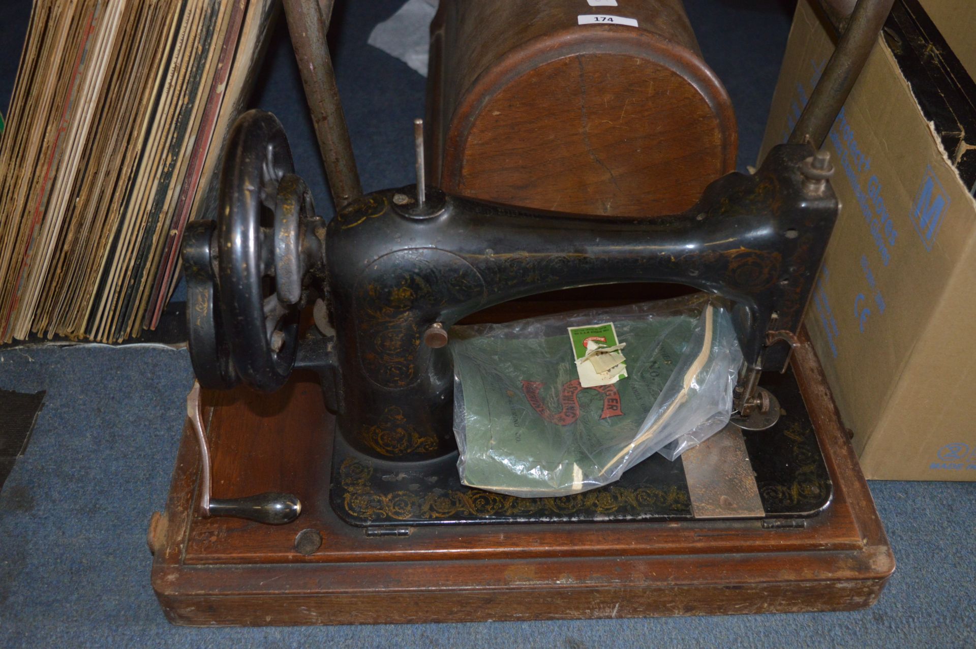 Walnut Cased Singer Sewing Machine