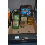 Motoring Tins of Girling, Castrol, Esso and Lockheed