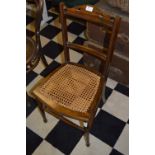 Beech Dining Chair with Wicker Seating