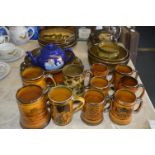 Large Collection of Ridgeway Brown Pottery, Coaching Days Mugs, etc.