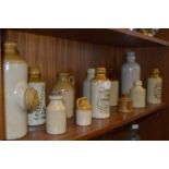 Collection of Stoneware Ginger Beer Bottles, Jug and a Hot Water Bottle