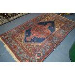 Red & Blue Pattern Rug 7'5"x4'6"