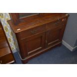 Victorian Mahogany Cupboard Base with Two Drawer and Two Doors