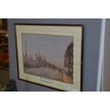Framed Print "Hull Docks by Night" by John Atkinson Grimshaw