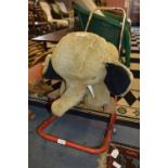 1930s Lines Brothers Pre Triang Push Along Plush Fur Elephant