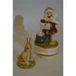 Musical Figurine "Doc" and a Beswick Beatrix Potter Figurine "Benjamin Bunny"