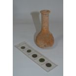 Roman Coin Collection and a Roman Vase