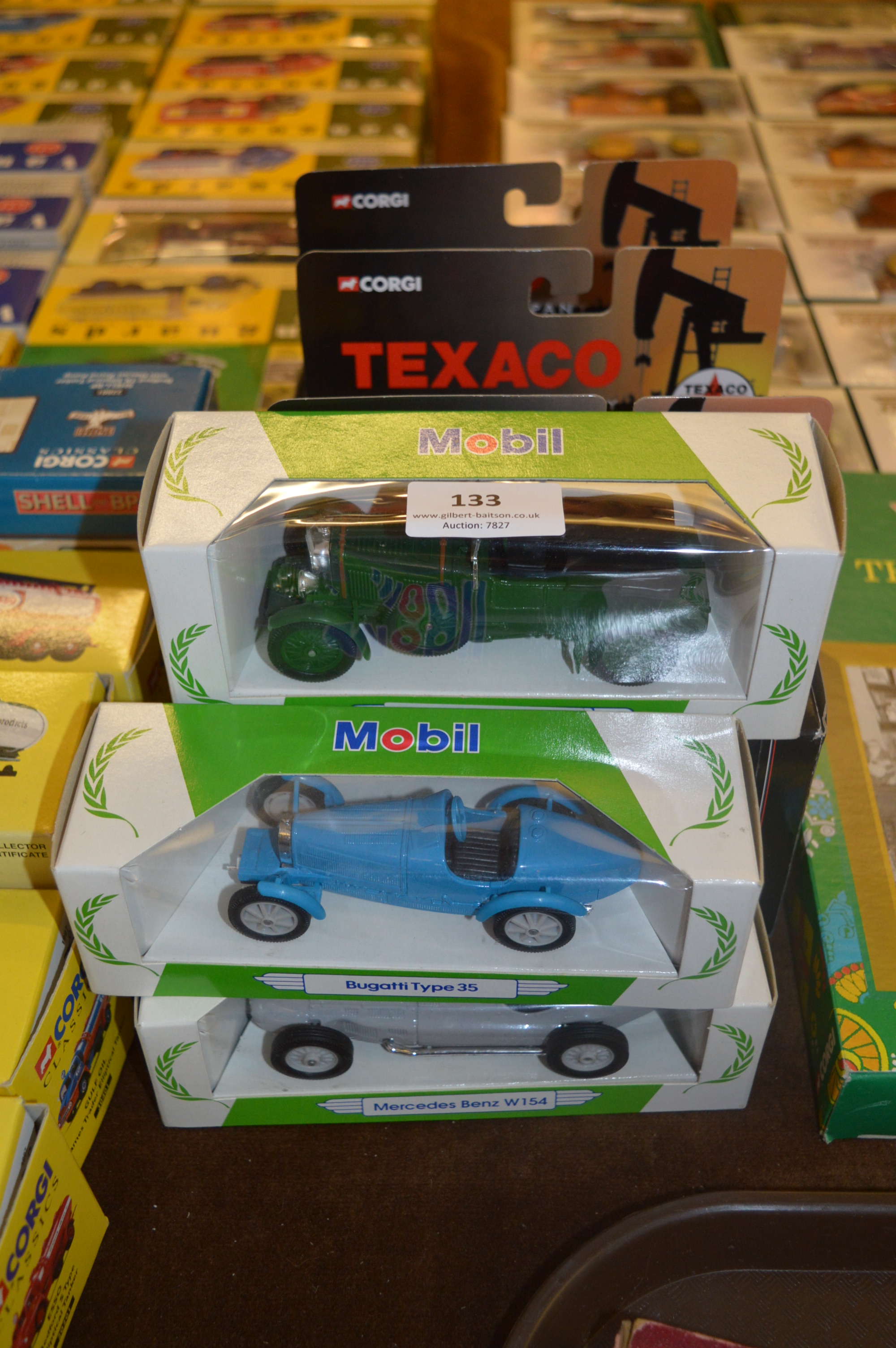 Three Texaco Diecast Vehicle and Mobile Diecast Vehicles (Boxed)