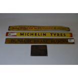 Metal Signs; Dunlop and Michelin