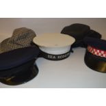 Collection of Hats Including Trilbys and Sea Scouts Cap