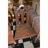 Oak Gothic Style Hall Chair