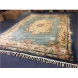 Large Chinese Floral Patterned Rug 12'5"x9'4"