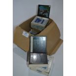 Six Boxes of Lantern Slides; British Locomotives, The Pied Piper, Sweep and Whitewasher, etc.