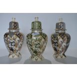 Three Masons Applique Jars with Lids