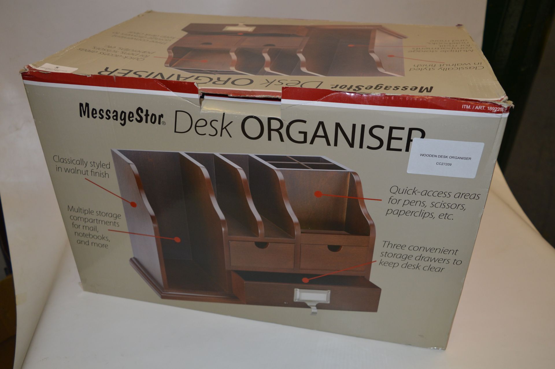 *WOODEN DESK ORGANISER