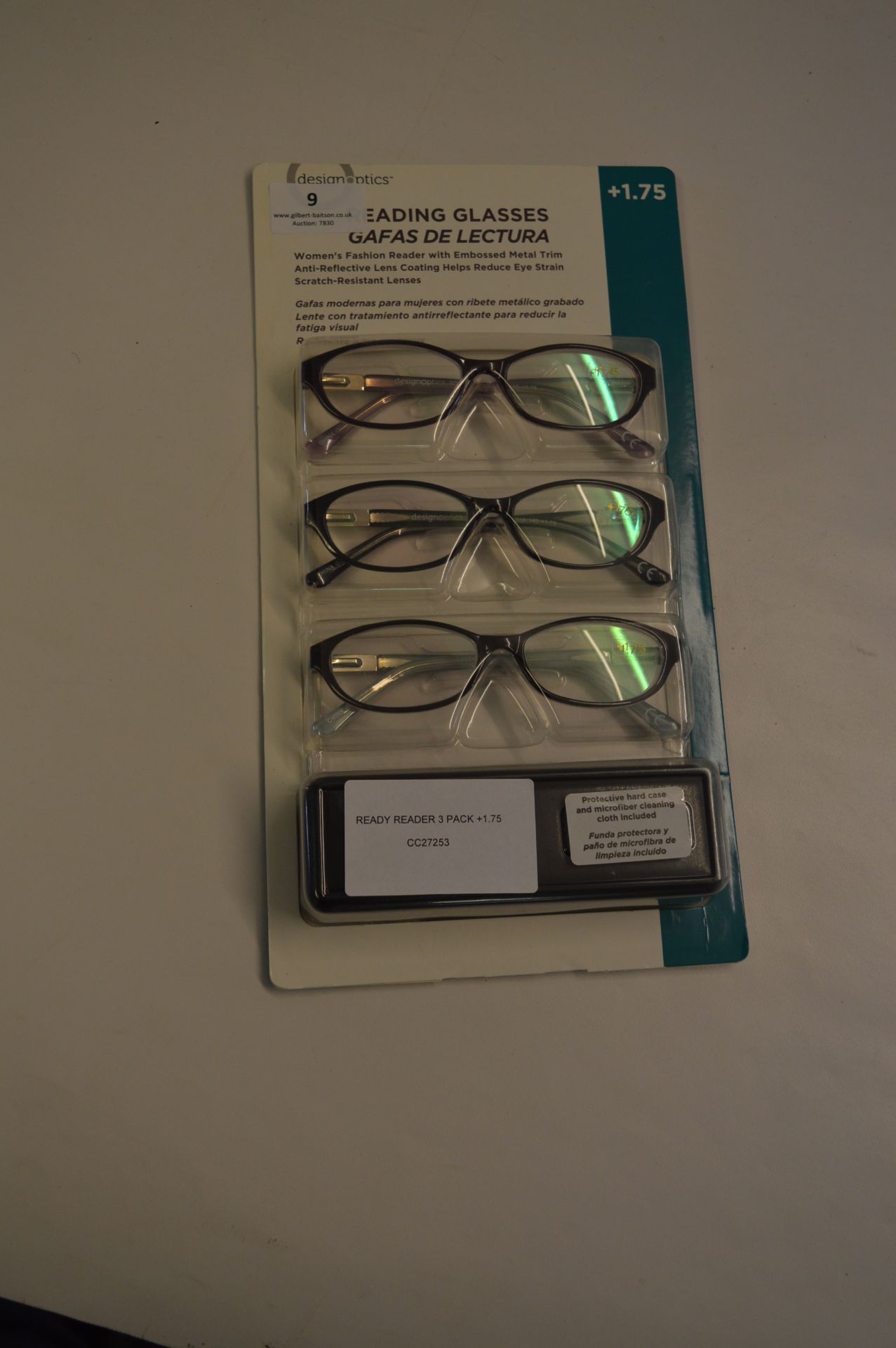 *READY READER GLASSES 3PK +1.75