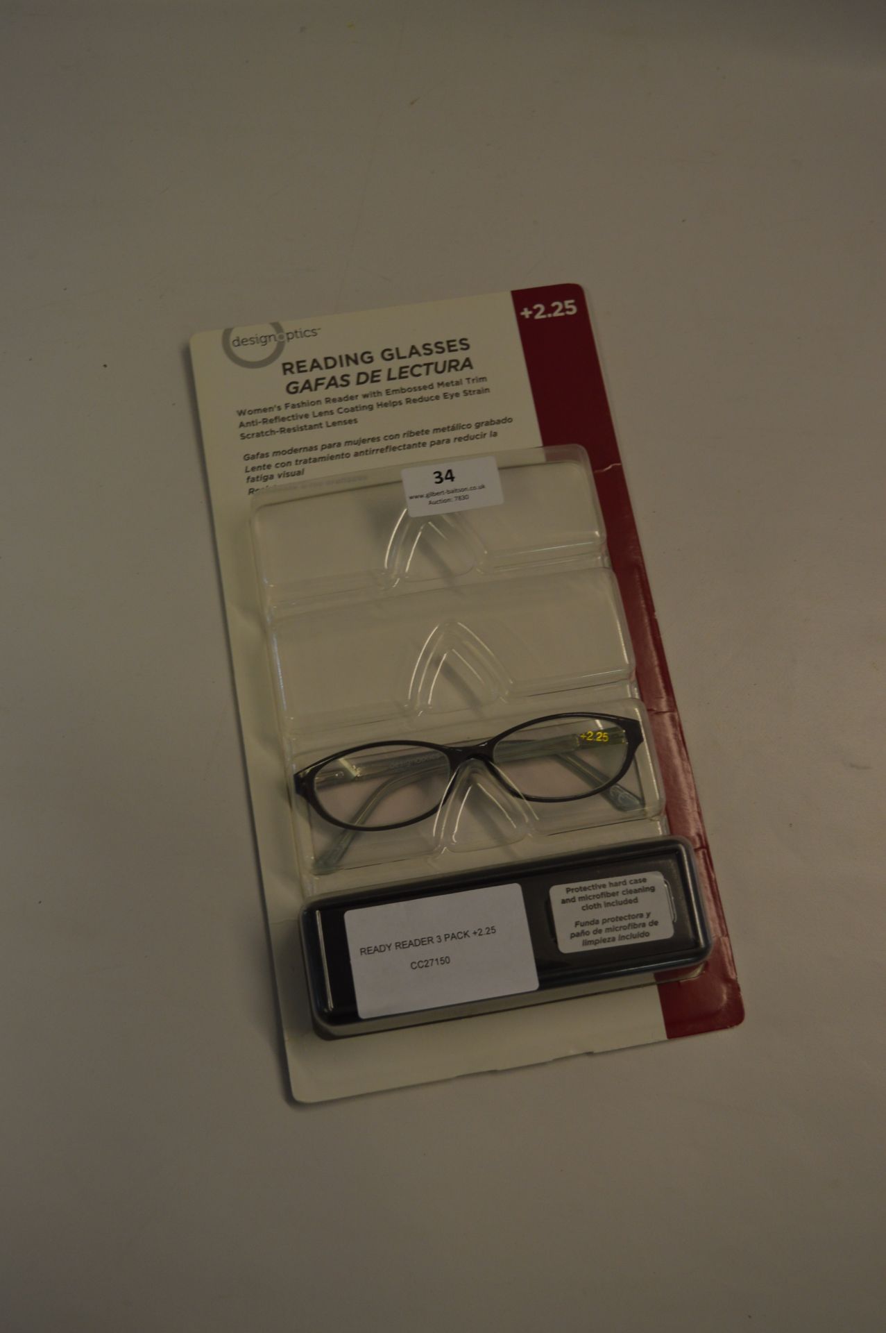 *READY READER GLASSES +2.25