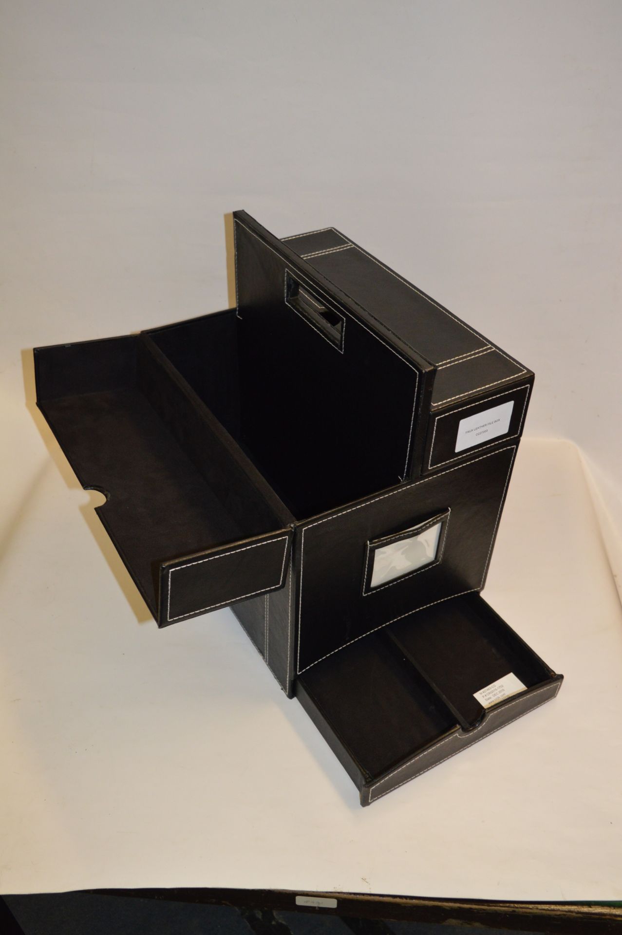 *FAUX LEATHER FILE BOX